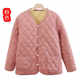 Mom's velvet small cotton-padded jacket autumn and winter new national style warm cotton coat middle-aged and elderly grandma's casual loose and versatile coat