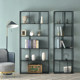 Tiefan Nordic living room floor-standing steel bookshelf wrought iron storage rack simple steel frame whole wall storage partition bookcase