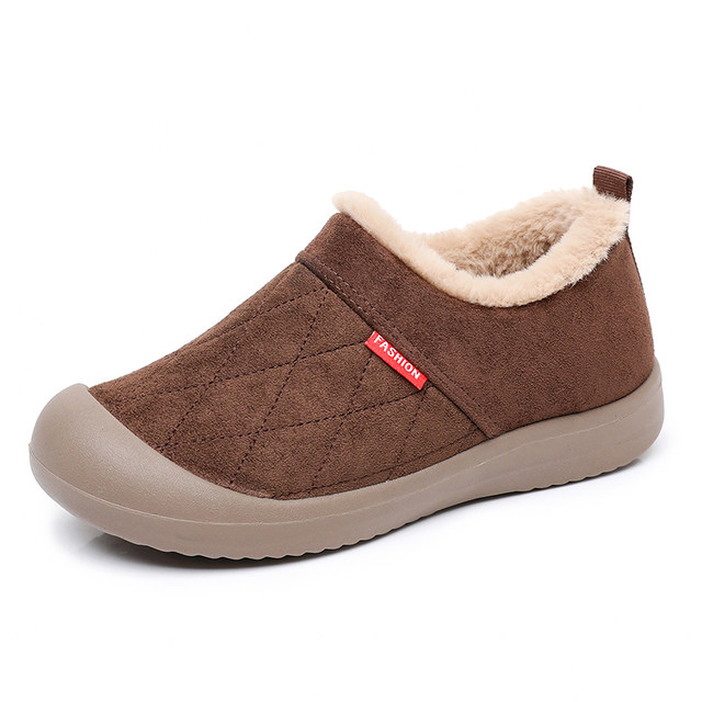 Winter new old Beijing cotton shoes for women, thickened with velvet, middle-aged and elderly mothers' shoes, non-slip and warm slip-on shoes