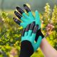 Gardening gloves with claws planting digging gloves anti-puncture waterproof garden potted planting flower planting vegetable planting protective garden gloves