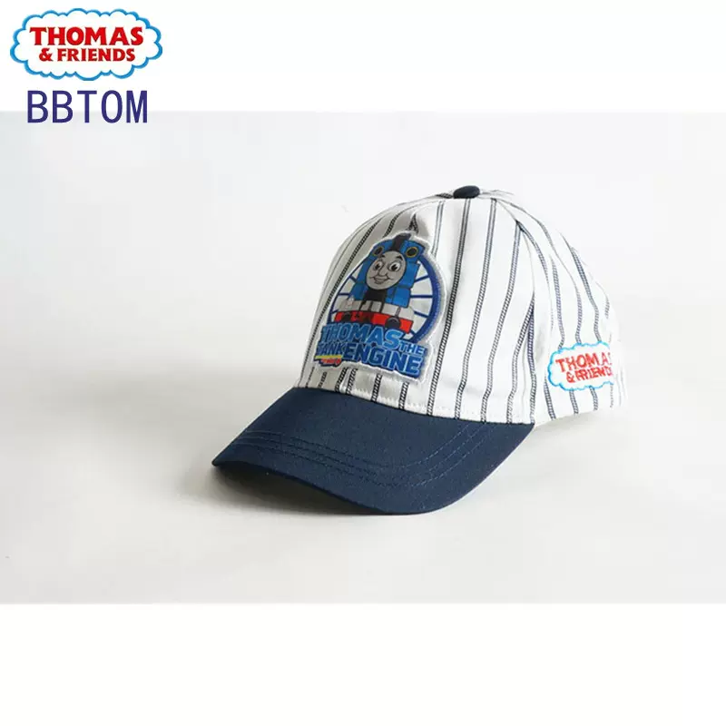 托马斯儿童棒球帽子白条纹鸭舌帽春夏网眼帽薄款防晒遮阳帽