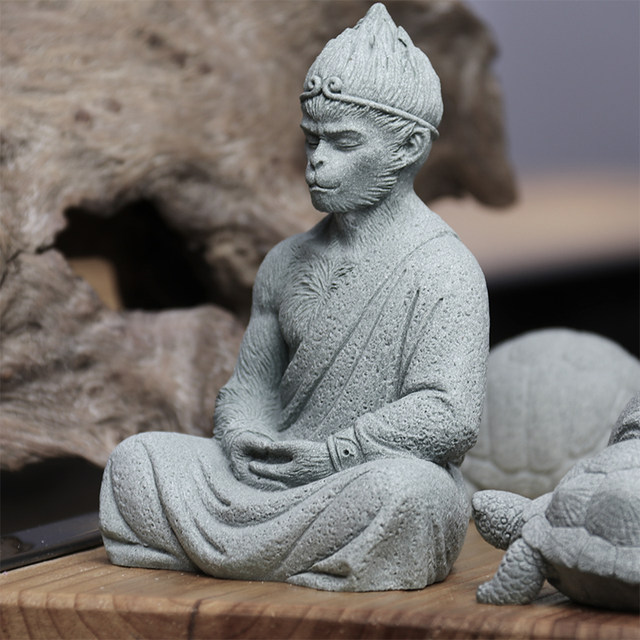 Simulation fighting holy Buddha ornaments gardening rockery flower bonsai micro landscape fish tank landscaping the Great Sage Sun Wukong Buddha statue