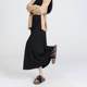 Black fishtail skirt women's skirt spring and autumn versatile temperament A-line hip skirt slim ruffle long skirt
