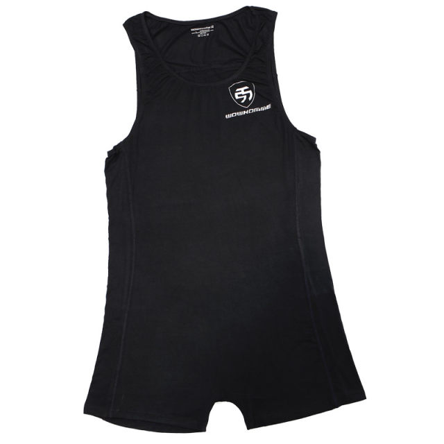 Men's sexy one-piece underwear sports fitness clothing one-piece wrestling suit stretch pajamas underwear fat bear large size