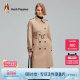 Xiabusi women's mid-length windbreaker spring classic lapel waist-closing slimming jacket