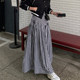 Korean chic summer new retro versatile high waist slim design niche plaid skirt long skirt for women