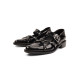 asthershop original punk style Mary Jane shoes, one-line metal decorative thick heel women's shoes