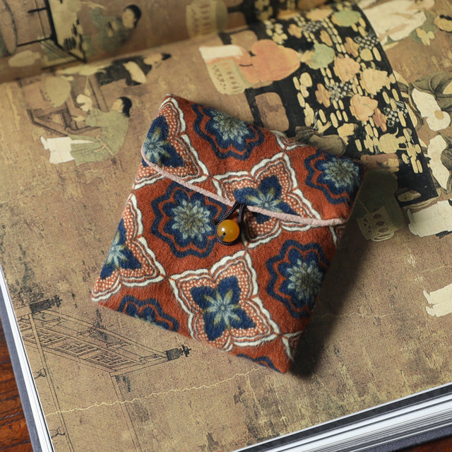 Spring mud, pocket cotton cloth bag walnut beads picking bag, bags, hand pocket bag Bodhi cloth bag jewelry double layer cloth bag
