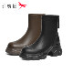 Red Dragonfly thick-soled short boots for women 2025 winter new women's shoes boots black plus velvet slim boots increased elastic boots