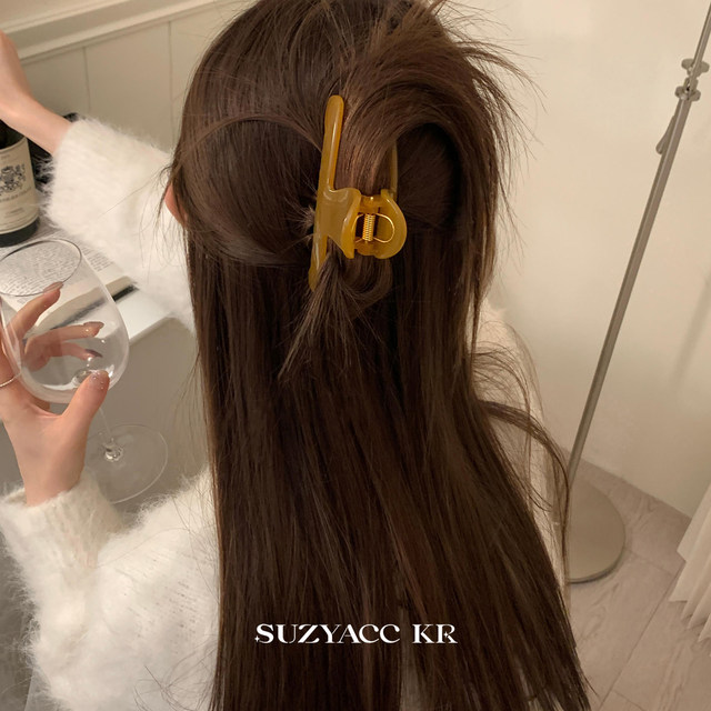 
suzyacc kr super texture ginger large grabber 2025 new ins chocolate color high-end hair clip