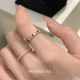 suzyacc kr caramel taro color drip glaze ring women's light luxury high-end index finger ring niche design ring