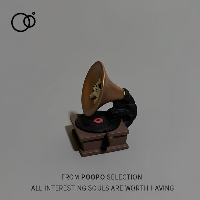 Japanese zakka groceries retro record player cute cat small ornaments desktop decoration girls small gifts