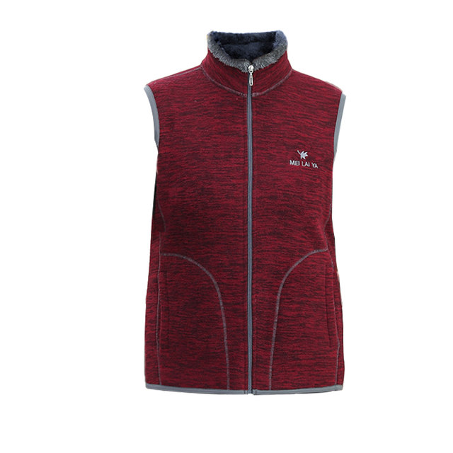 Grandma wear autumn vest elderly autumn and winter wear women's vest old lady fleece vest mother-in-law horse clip outside wear

