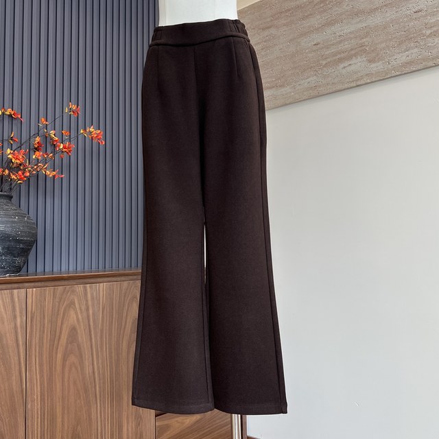 Middle-aged and elderly women's spring and autumn straight trousers new mother's clothing autumn and winter wide-leg versatile casual drooping pants