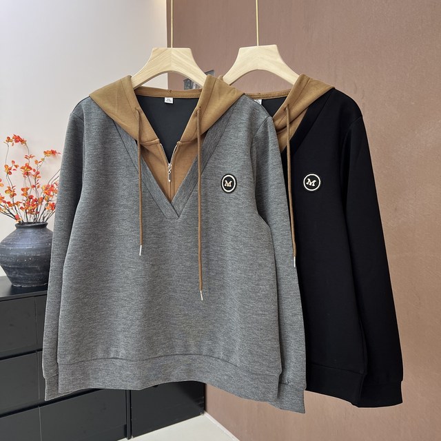Mom's new autumn sweatshirt hooded fashionable sports upper and lower suit middle-aged and elderly women's casual age-reducing two-piece set