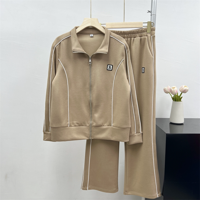 Middle-aged mother spring sportswear suit fashionable new style middle-aged and elderly women spring and autumn casual fashionable jacket pants