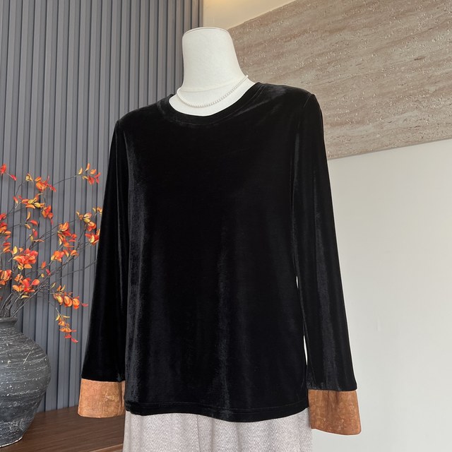 New Chinese style new autumn mother suit long-sleeved inner top Chinese style vest real two-piece spring suit for middle-aged and elderly women