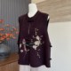 New Chinese style new autumn knitted cardigan vest old lady foreign style top middle-aged and elderly women temperament national style vest
