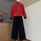 Fashionable new mother's wear, temperament knitted tops, cardigans, elastic waist pants, middle-aged and elderly women's coats and sweater suits