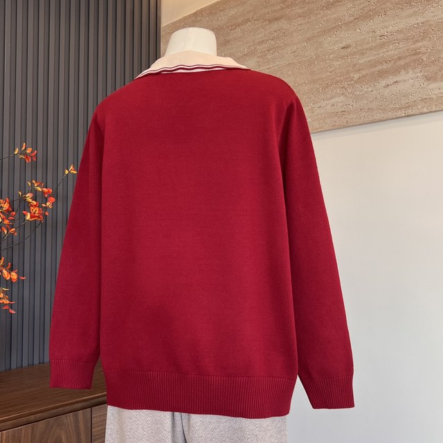 New mother's clothing autumn knitted sweater temperament fashion top bottoming grandma clothing spring and autumn middle-aged and elderly women's sweater