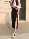 
Women's 2025 Spring and Autumn New High Waist A-line Mid-Length High Street Hip Skirt