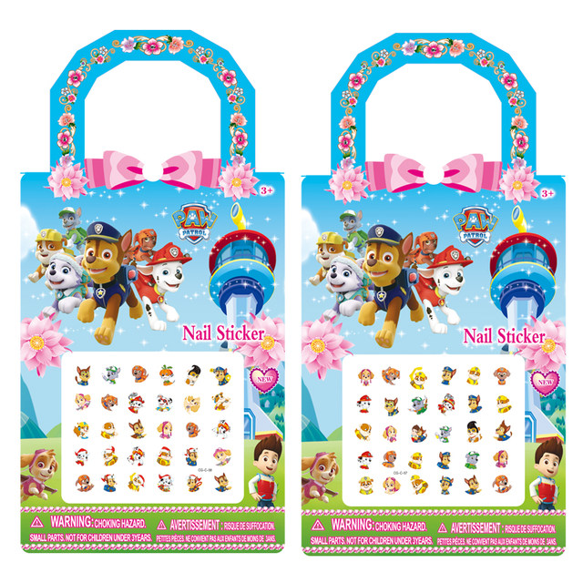 Children's cartoon nail stickers dog patrol team manicure stickers wool team waterproof safety ultra-thin stickers stickers
