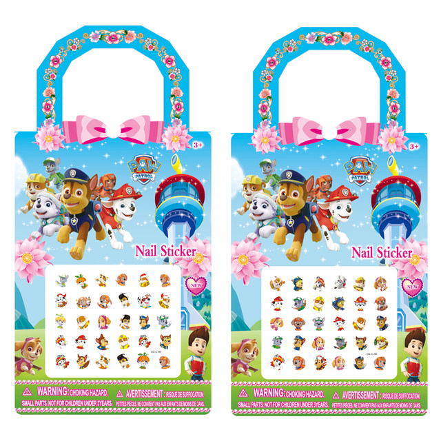 Children's cartoon nail stickers dog patrol team manicure stickers wool team waterproof safety ultra-thin stickers stickers
