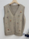 Middle-aged and elderly vests, sweater vests, cardigan vests, middle-aged and elderly women's clothing, spring and autumn old lady clothes