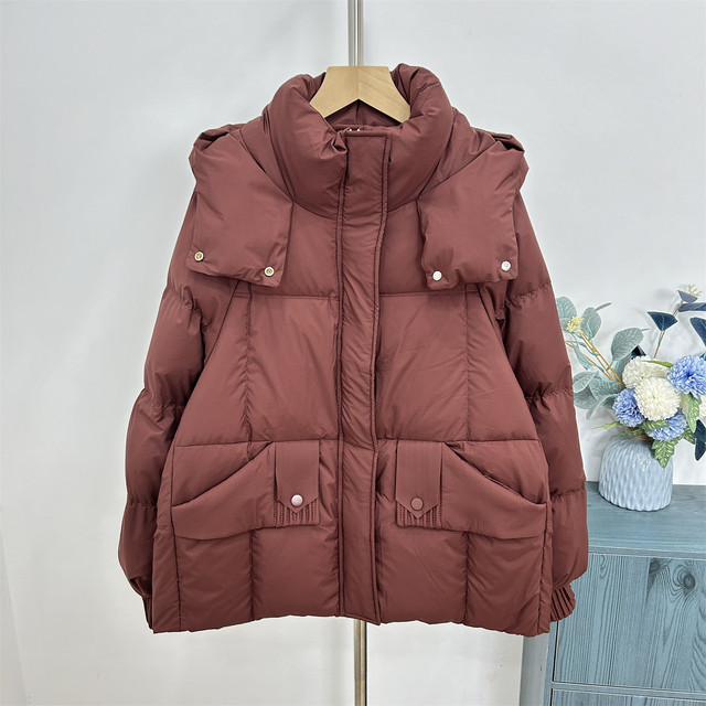 Mom's winter short down jacket, western style and noble grandma's winter coat, small cotton-padded jacket, middle-aged and elderly coat, women's autumn and winter
