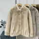 Mom's autumn and winter style short top, middle-aged lady's winter clothing, middle-aged and elderly fur one-piece mink velvet jacket