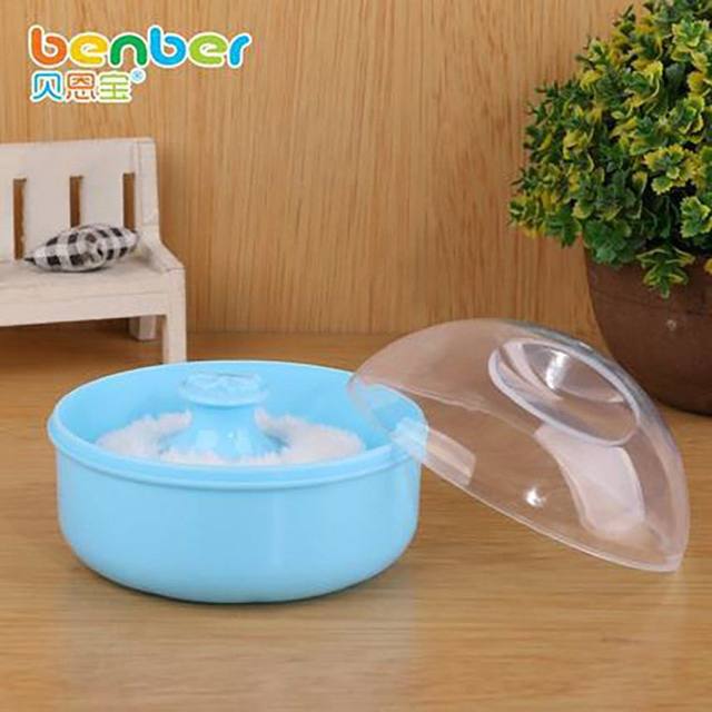 
Bainbao baby high-quality powder puff box baby special prickly heat powder talcum powder box storage box maternal and child supplies products