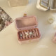 Rings are no longer littered ~i velvet jewelry storage box desktop makeup desktop ring and earring storage box portable