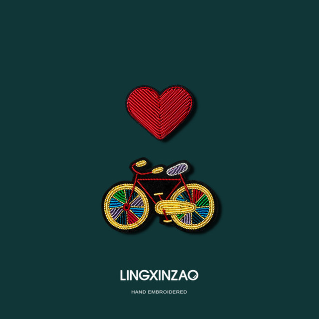 Lingxin made Indian silk hand-embroidered brooch corsage high-end exquisite bicycle pin accessories clothes badge for women