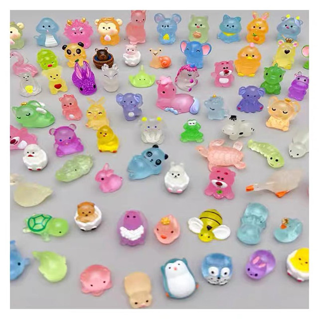 Cute luminous animal small blind bag small ornaments girl heart cute internet celebrity pig small animal desktop simulation cartoon