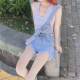 Denim back trousers short summer new hairy loose, age -reducing A -line wide -leg hot pants short pants ins tide