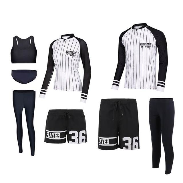 
New Korean diving suit split jellyfish suit snorkeling casual surfing swimsuit long sleeve sun protection quick drying trousers couple