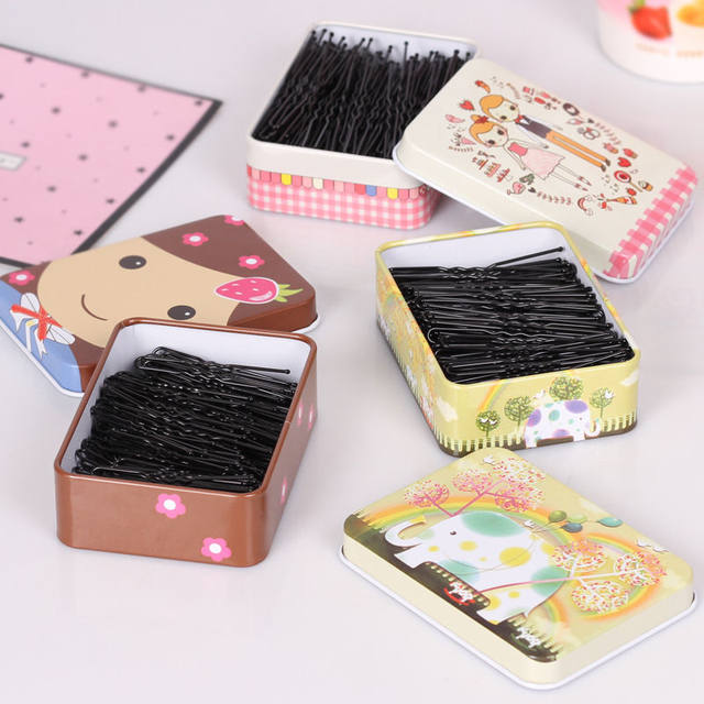 Black U-shaped clip hair pin hair accessories photo studio hairpin large bold fixing tool U-shaped clip hairpin box