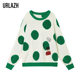 URLAZH Youlan spring new fashion loose and foreign style white casual round neck lazy knitted sweater for women