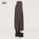 
SLY 2025 summer new product commuter style irregular pleated skirt asymmetrical skirt 030ISZ31-1061