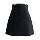 Xiaojingjia 2024 autumn and winter casual and fashionable solid color short skirt European and American street high waist A-line skirt small black skirt women