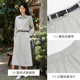 Duoyi 2024 autumn new casual commuter simple and fashionable belt elastic waist pocket high waist A-line skirt