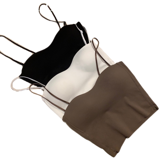 Allin ice silk no trailer vest, thoracic pad integrated beautiful back wrapped breast yoga sports underwear fitness bra
