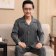 Pajamas for men pure cotton long-sleeved men's autumn and winter middle-aged men's plus size plus size dad's spring and autumn loose home clothes suit