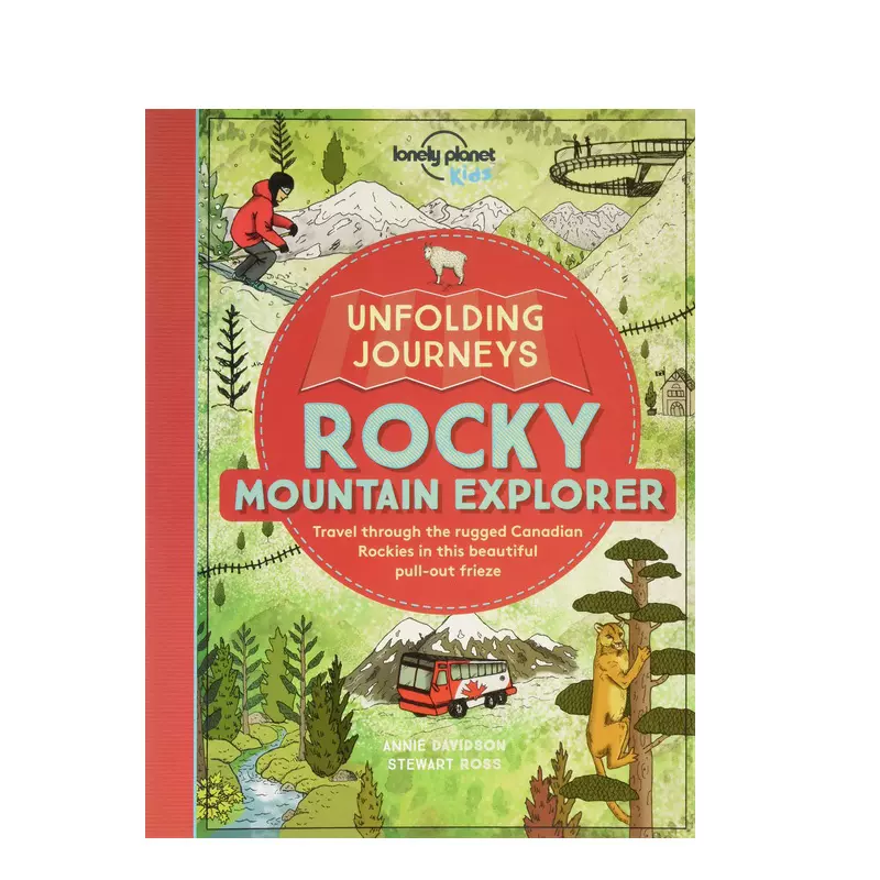 英文原版lonely Planet Rocky Mountain 落基山脉的探险stem知识科普课超大跨页拉拉折叠书孤独星球儿童版