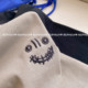 KLFOLLOW embroidered smiley face inserted shoulder sleeves stitching loose long -sleeved T -shirts spring and autumn oversize couple European and American tide
