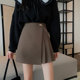 Retro college skirt for women with autumn chain A-line high waist design Korean version slim sweet and cool irregular short skirt