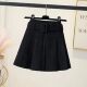 Corduroy pleated skirt autumn and winter 2025 new high-waisted slim niche A-line short skirt for women with leather belt skirt
