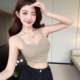 French sexy cross V-neck outer wear hot girl solid color versatile vest short small suspender women's summer sleeveless top