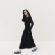 OCHIRLY wool V-neck wool knitted dress, long skirt, soft and waxy, warm and slimming, new autumn and winter product