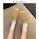 Nonglirenjia large size women's shoes 41-42 size single shoes 25 autumn new flat bottom soft surface retro casual 40 wide fat feet